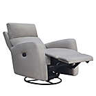 Alternate image 3 for Westwood Design Jordan Triple Power Glider and Recliner with Built in USB in Fog
