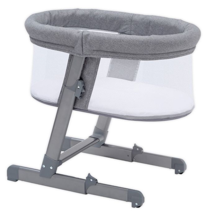 Simmons Kids City Sleeper Oval Bassinet in Grey with Quilted Mattress ...