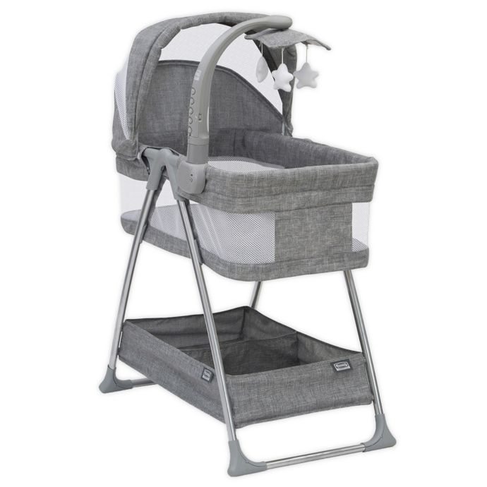 Simmons Kids City Sleeper Trendy Bassinet In Grey With Electronic