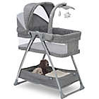 Alternate image 2 for Simmons Kids City Sleeper Trendy Bassinet in Grey with Electronic Mobile by Delta Children