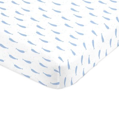 narwhal crib sheet