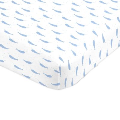 narwhal crib sheet