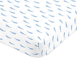 NoJo® Narwhal Fitted Mini Crib Sheet