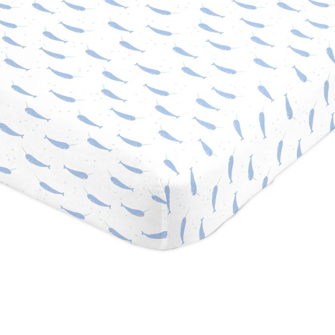 Nojo Narwhal Fitted Mini Crib Sheet Buybuy Baby