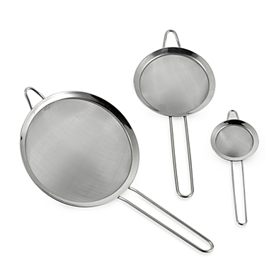 SALT&trade; Long Handled Mesh Strainers (Set of 3). View a larger version of this product image.