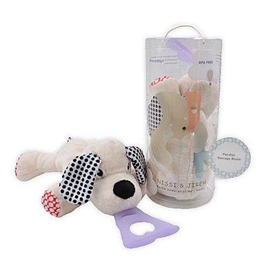 Nissi &amp; Jireh&reg; Dog 4-in-1 Teething Toy and Detachable Pacifier Holder. View a larger version of this product image.