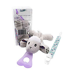Nissi & Jireh® Sheep 4-in-1 Teething Toy and Detachable Pacifier Holder