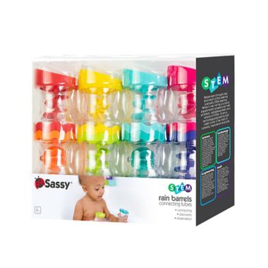 Sassy&reg; 8-Piece Rain Barrel Bath Toy. View a larger version of this product image.