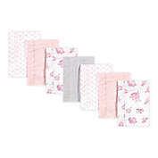 Hudson Baby&reg; 7-Pack Floral Burp Cloth Set in Pink
