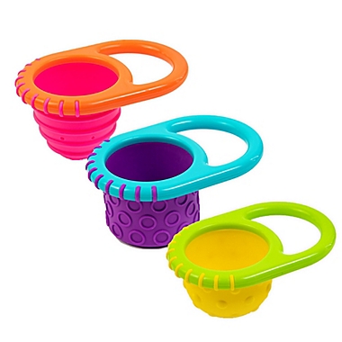 Sassy&reg; 3-Pack Fill Cup Bath Toys. View a larger version of this product image.