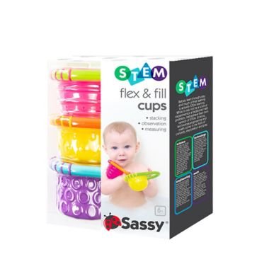Sassy&reg; 3-Pack Fill Cup Bath Toys. View a larger version of this product image.