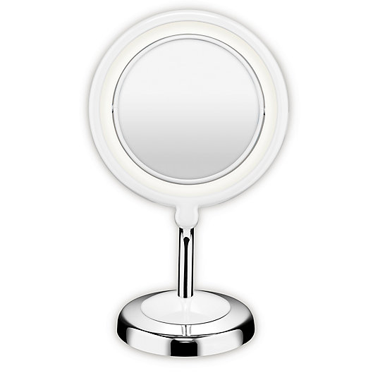 Alternate image 1 for Conair® True Glow 1X/3X LED Lighted Mirror in Chrome
