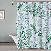Style Quarters Spring Melody Shower Curtain in White/Green