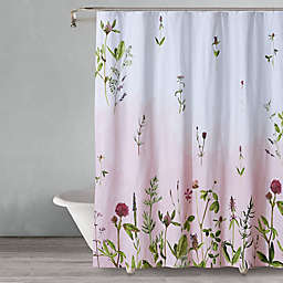Style Quarters Maggie Shower Curtain in White/Pink