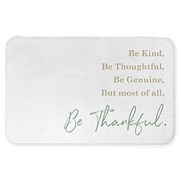 Designs Direct Be Thankful 34" x 21" Bath Mat in White