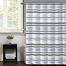 Truly Soft Curtis Stripe Shower Curtain in Grey