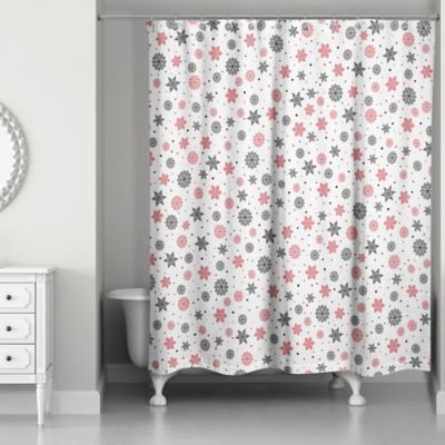 red black gray shower curtain