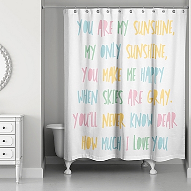 Designs Direct You Are My Sunshine 74-Inchx 74-inch Shower Curtain. View a larger version of this product image.