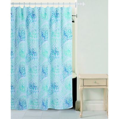 Bloom by Sara Berrenson Sundial Shower Curtain in Blue