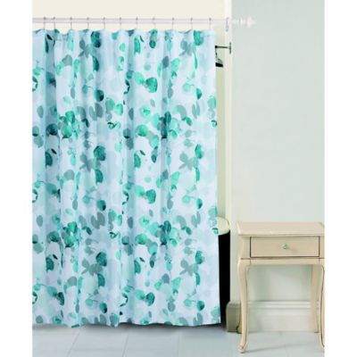 teal bathroom curtains