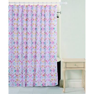 Bloom By Sara Berrenson Paloma Shower Curtain in Coral