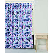 Bloom By Sara Berrenson Rose Shower Curtain in Indigo