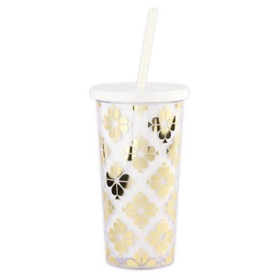 kate spade cup with straw