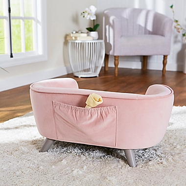 Enchanted Home&trade; Pet Romy Small Pet Sofa Bed in Blush. View a larger version of this product image.