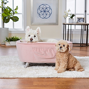 Enchanted Home&trade; Pet Romy Small Pet Sofa Bed in Blush. View a larger version of this product image.