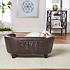 Alternate image 2 for Enchanted Home&trade; Pet Faux Leather Small Pet Sofa Bed in Brown