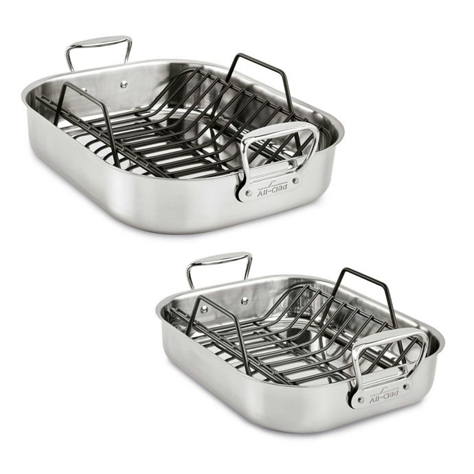 AllClad® Stainless Steel Roaster With Rack Bed Bath and Beyond Canada