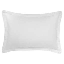 Under The Canopy® Italian Hem Stitch Oblong Throw Pillow in White