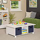 Alternate image 1 for RiverRidge&reg; Home Kids Activity Table with Storage Bins in White/Navy