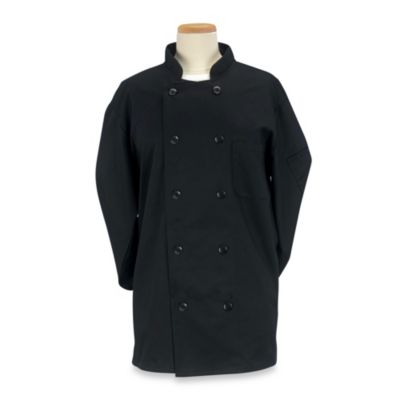 KitchenWears Large Professional Chef Coat in Black