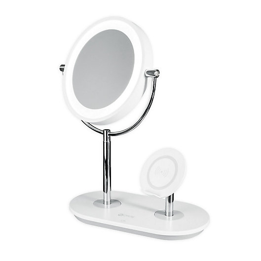 Wireless Charging Led Makeup Mirror, Ottlite Makeup Mirror With Charging Pad