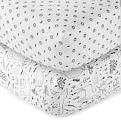 Nest and Nod by Levtex Baby&reg; Nico 2-Pack Fitted Crib Sheets in Black/White