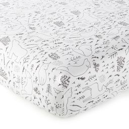 Nest and Nod by Levtex Baby® Nico Woodland Fitted Crib Sheet in Black/White