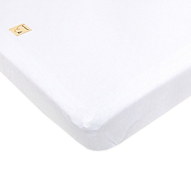 Burt&#39;s Bees Baby&trade; Organic Cotton Mini Fitted Crib Sheet in Cloud. View a larger version of this product image.