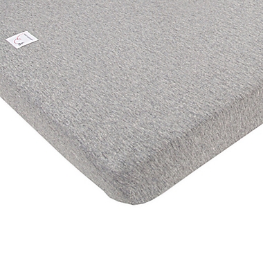 Burt&#39;s Bees Baby&trade; Organic Cotton Mini Fitted Crib Sheet in Heather Grey. View a larger version of this product image.