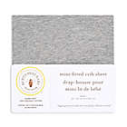 Alternate image 2 for Burt&#39;s Bees Baby&trade; Organic Cotton Mini Fitted Crib Sheet in Heather Grey