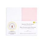 Alternate image 1 for Burt's Bees Baby&reg; 2-Pack Organic Cotton Bassinet Sheet in Pink &amp; White
