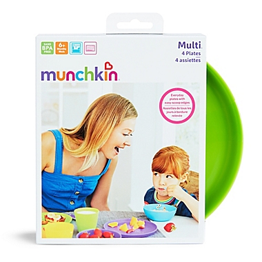 Munchkin&reg; 4-Pack Multicolored Plates. View a larger version of this product image.