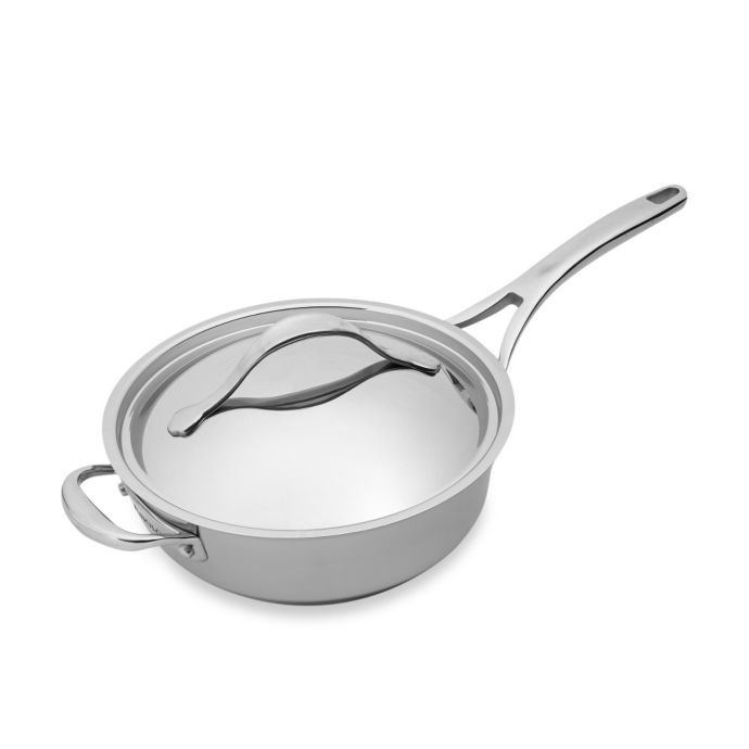 Anolon® Nouvelle Copper Stainless Steel 3 qt. Covered Sauté Pan with