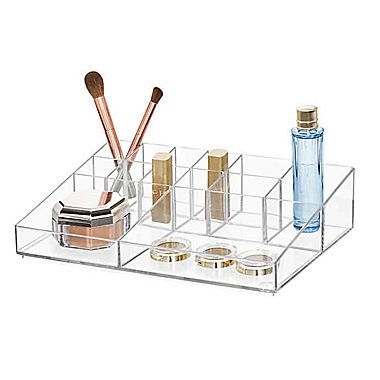 iDesign&trade; Large Clear Divided Cosmetic Organizer. View a larger version of this product image.