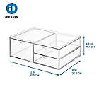 Alternate image 6 for iDesign&trade; 3-Drawer Clear Wide Stackable Cosmetic Organizer