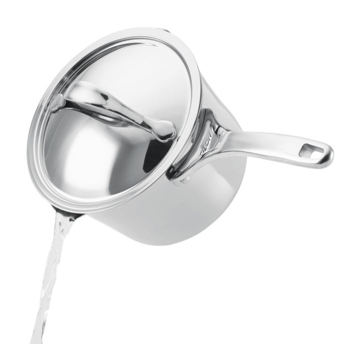 Anolon® Nouvelle Copper Stainless Steel 3.5 qt. Saucepan with Straining