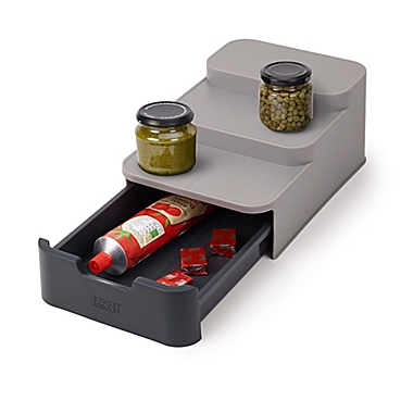 Joseph Joseph&reg; CupboardStore&trade; Compact Tiered Organizer in Grey/White. View a larger version of this product image.
