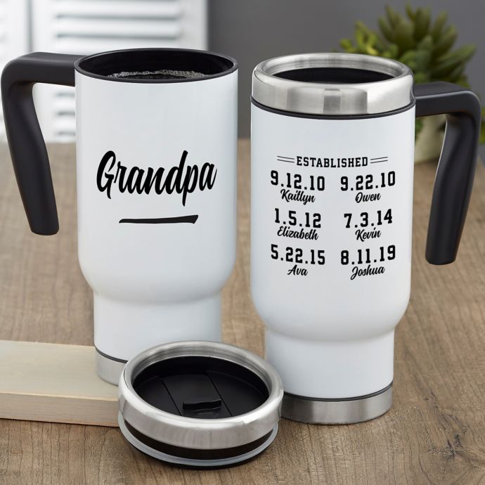 Established Personalized 14 Oz Commuter Travel Mug For Grandpa Bed Bath Beyond