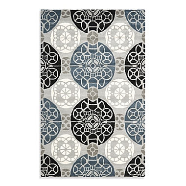 Safavieh Wyndham Irina 5-Foot x 8-Foot Hand-Tufted Wool Accent Rug in Grey/Black. View a larger version of this product image.