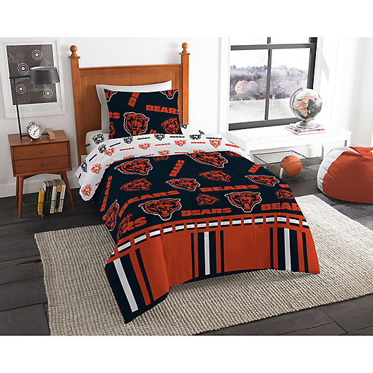 055--> Chicago Bears Northwest 3 Piece KING SIZE Printed Comforter & Shams 